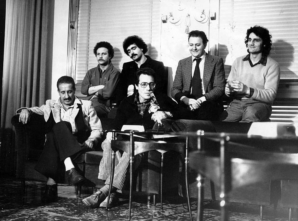 Guido Nicheli, Giorgio Porcaro, Enzo Jannacci, Diego Abatantuono, Massimo Boldi and Francesco Salvi.