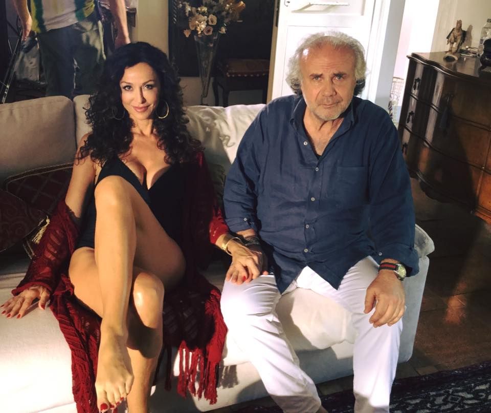 Jerry Cala’ with Sofia Milos in Odissea nell’ospizio in 2017.