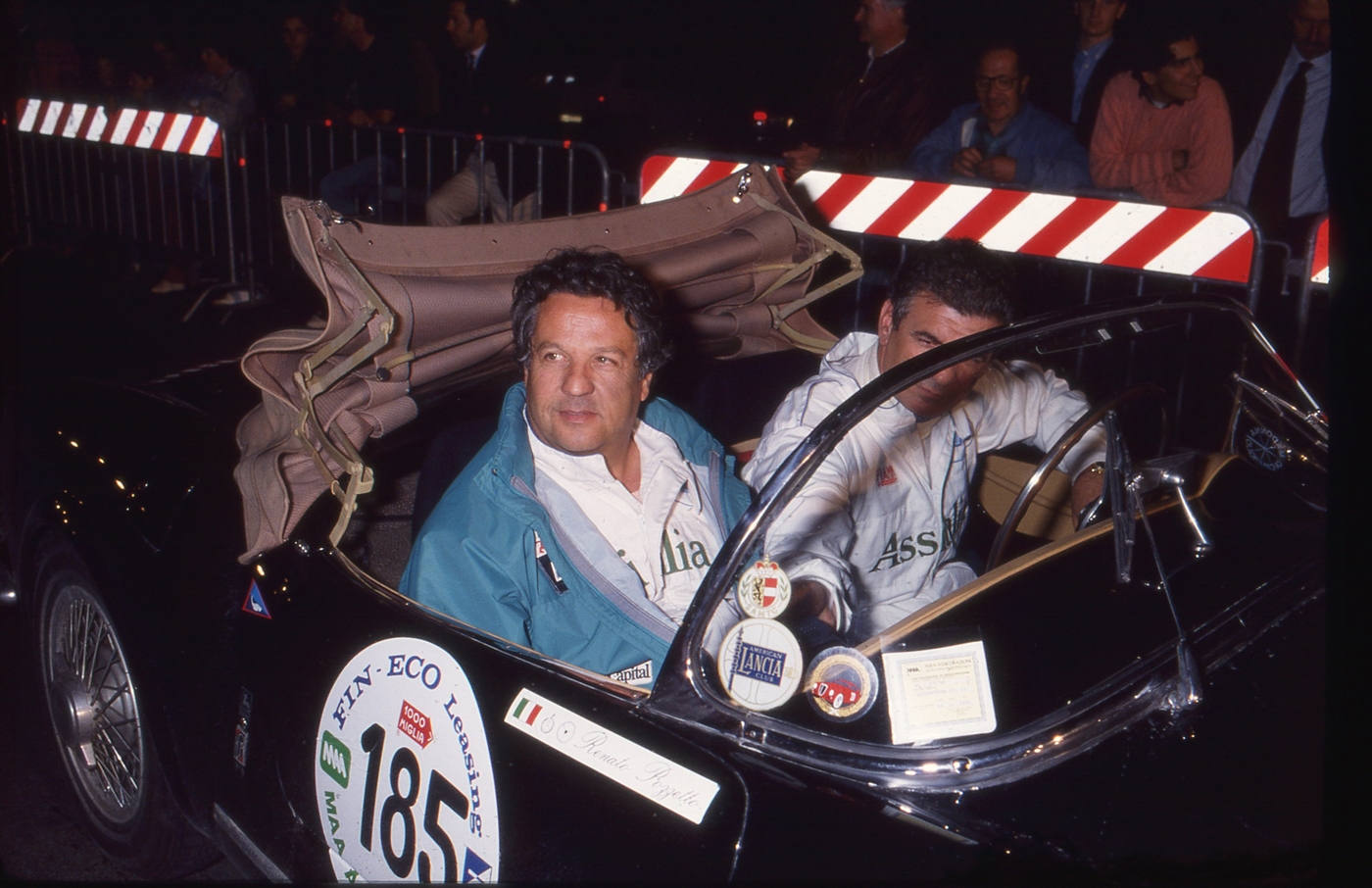 Renato Pozzetto at the Mille Miglia. 