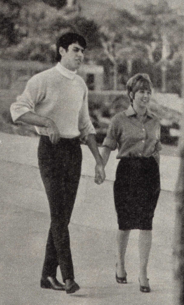 Teo Teocoli with his partner Wilma Goich in 1965.