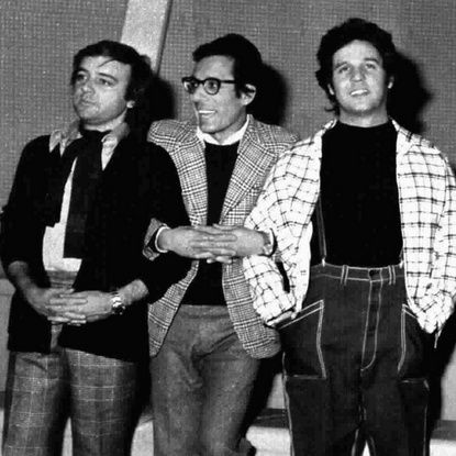 Enzo Jannacci with Cochi and Renato on 11 November 1973.
