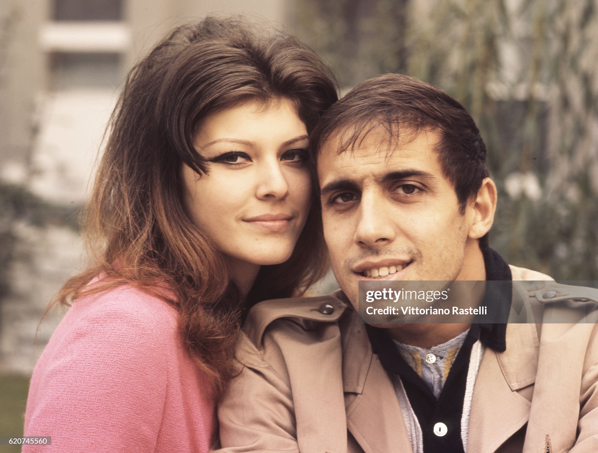 The actress Claudia Mori with her husband Adriano Celentano in Milan, Italy, on 12 October 1965. 