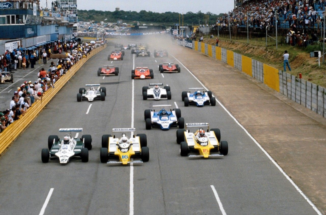 Start Formula 1 at Kyalami, March 1980.