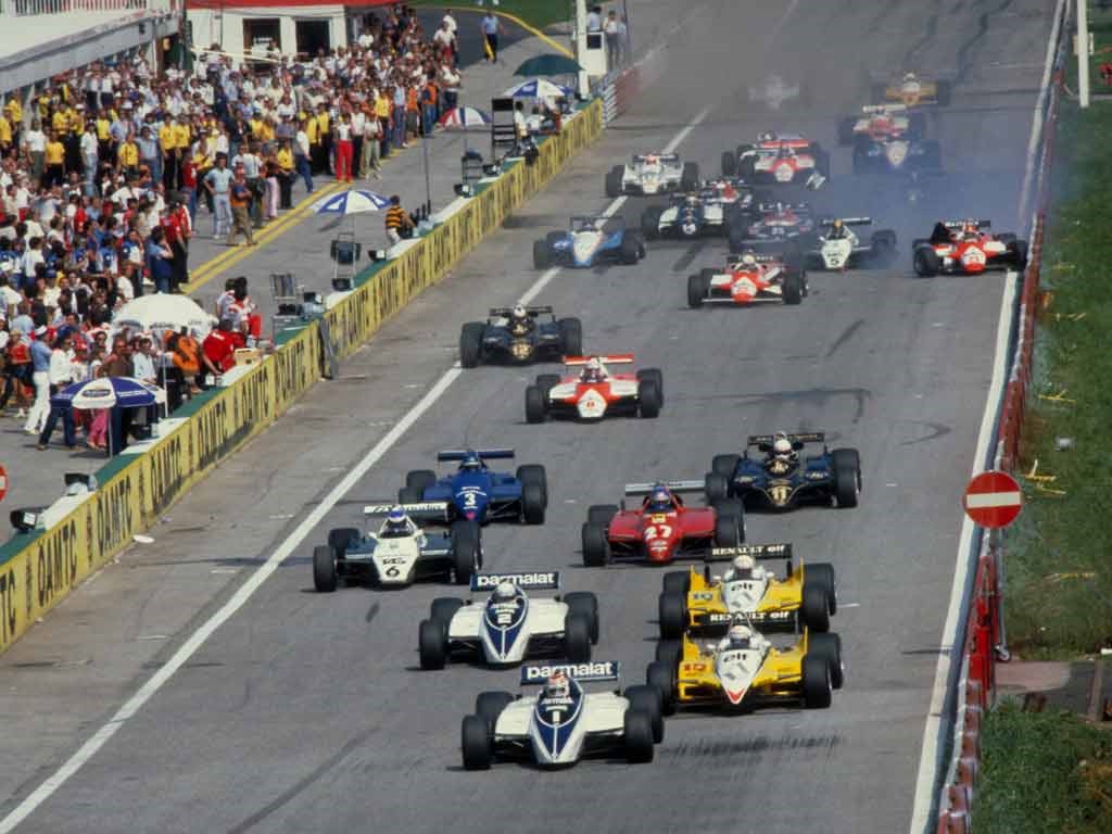 The start of a Grand Prix in 1982.