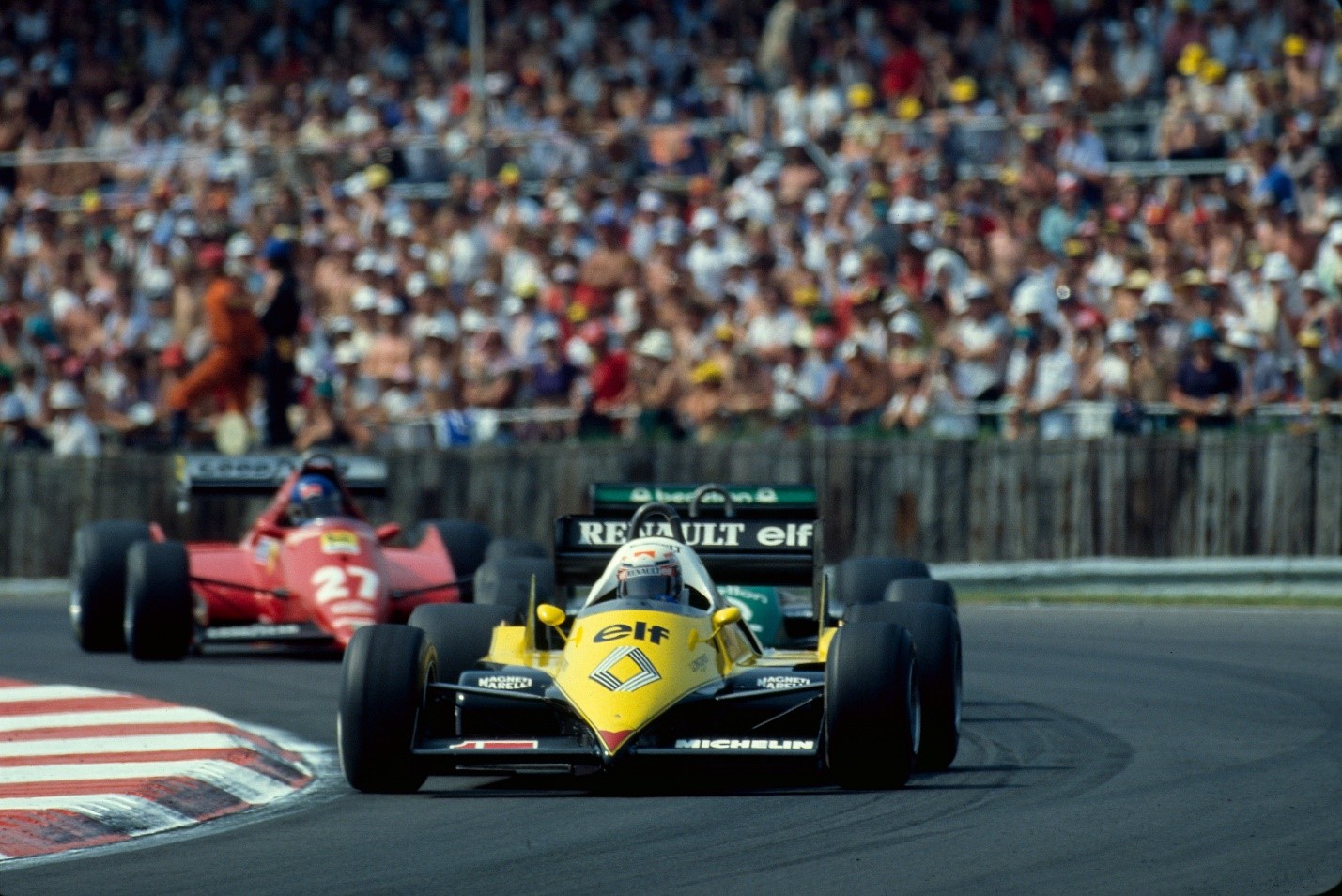 Renault RE 40 and Alain Prost in 1983.