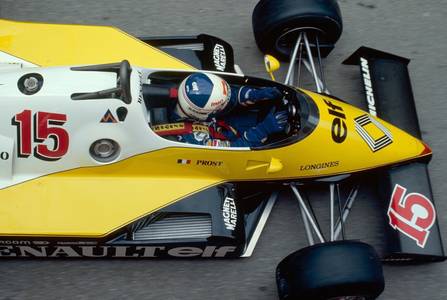 Alain Prost, Renault RE40, 1983 Monaco GP, Monte Carlo.