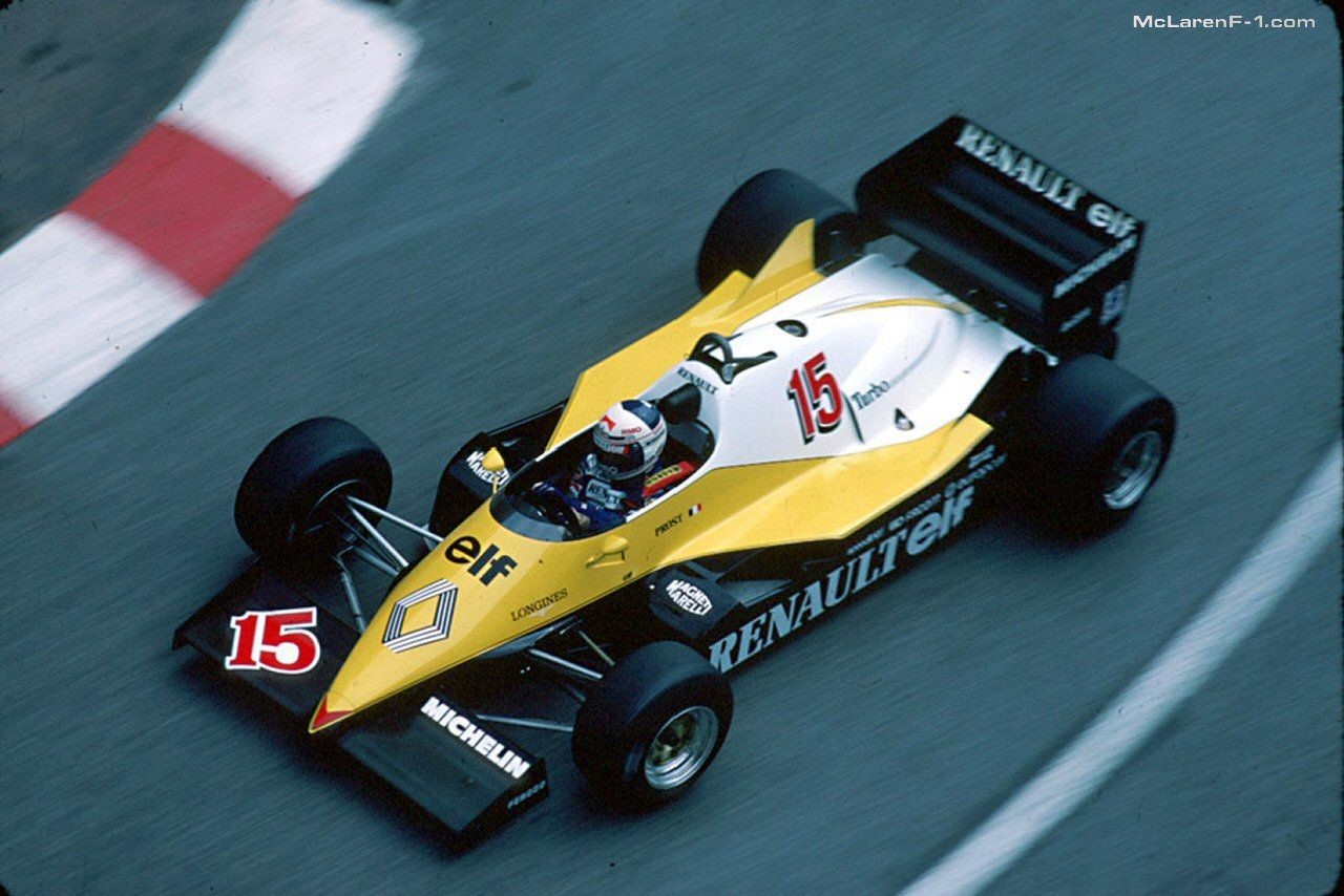 Alain Prost and his Renault in 1983. 