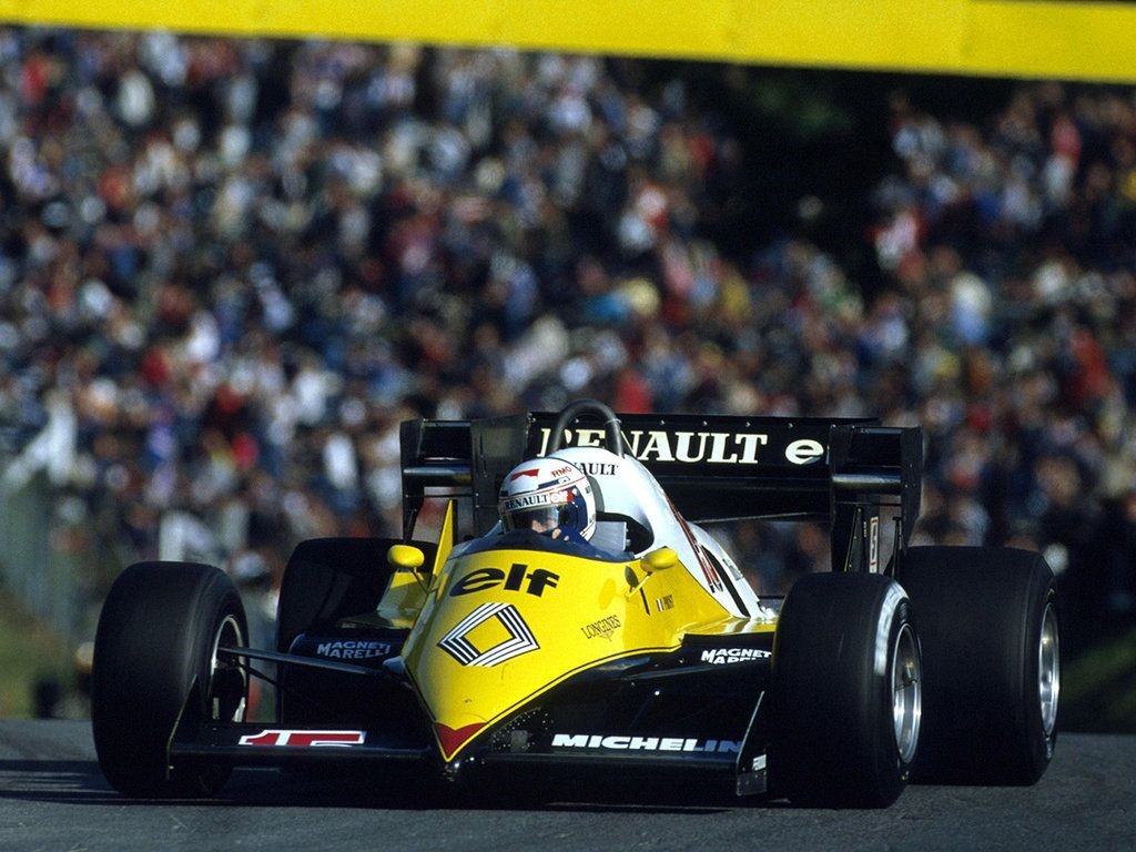 1983 Alain Prost, Renault RE 40, Renault-Gordini EF1 1.5 V6. 
