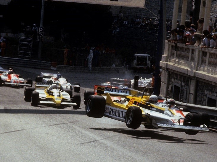 1981, pile up in Monaco GP.