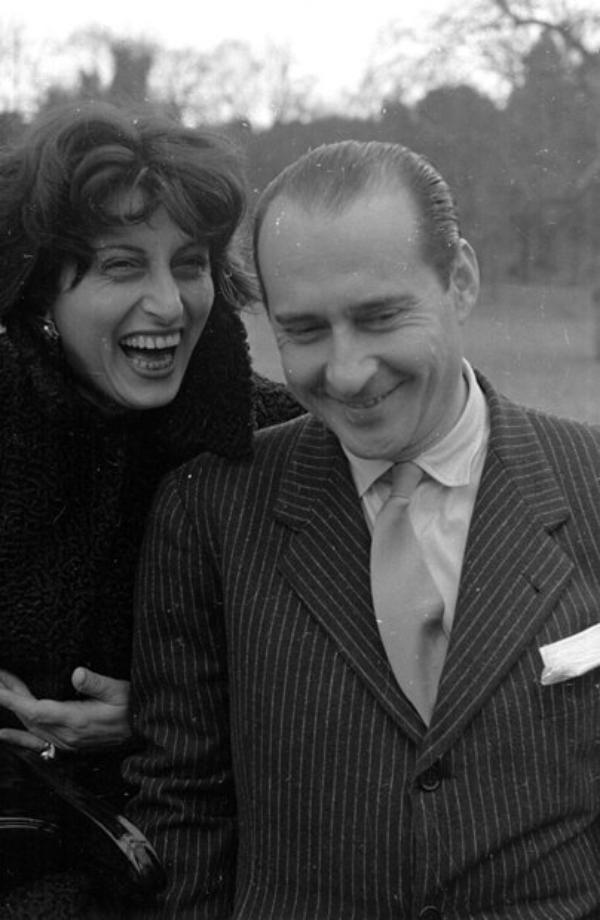 Roberto Rossellini with Anna Magnani.