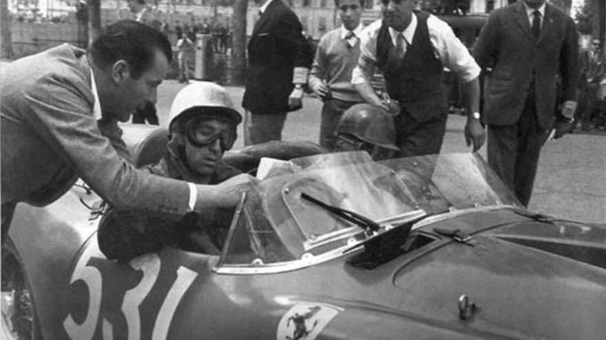 Alfonso de Portago, during the Mille Miglia in 1957.