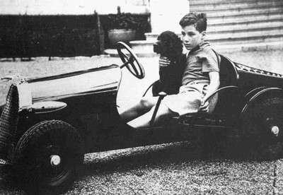 Portago at about the age of 6 with his gas powered race car.