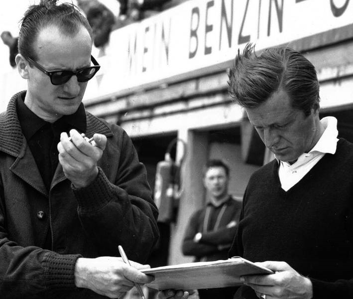 Tavoni with von Trips at the 1961 German Grand Prix.