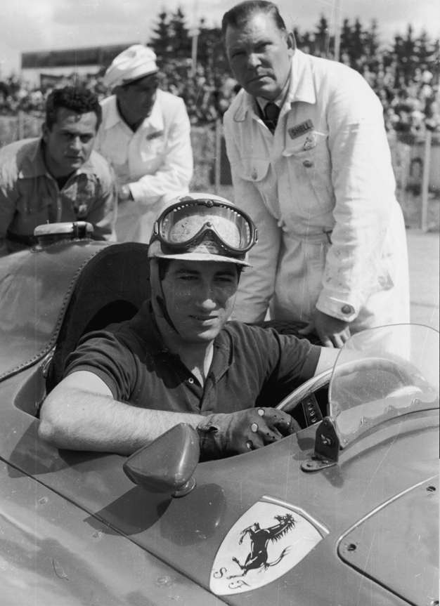 Alfonso de Portago in his Ferrari.