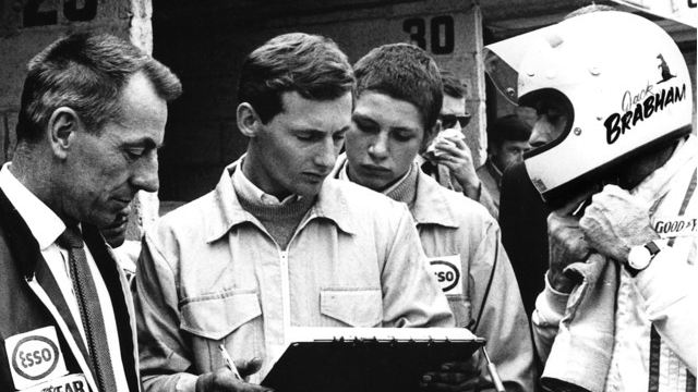 Ron Tauranac, Ron Dennis and Jack Brabham.