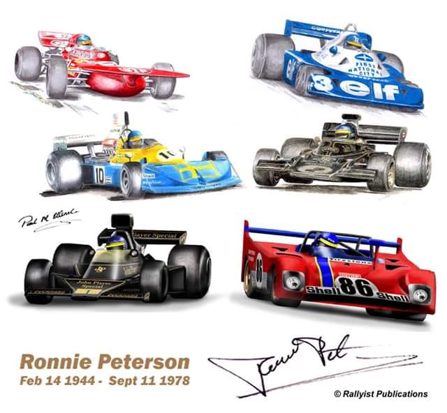 The cars Ronnie Peterson raced.