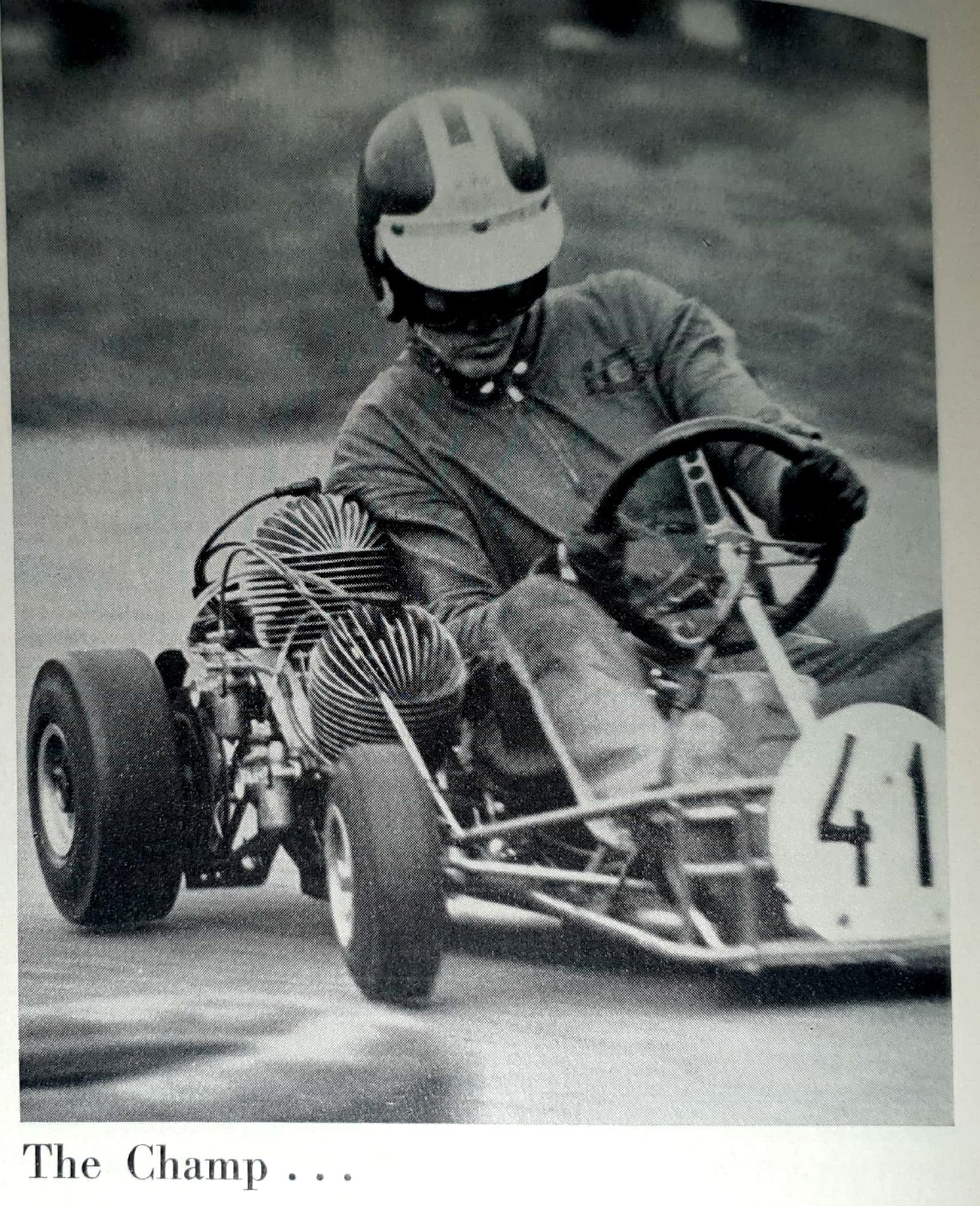 Ronnie Peterson driving his kart in 1965.
