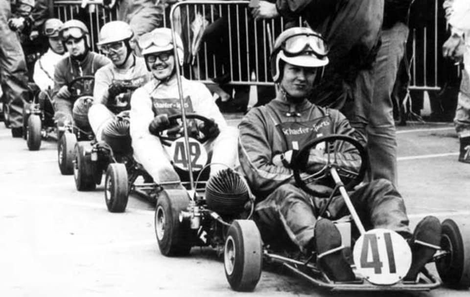 Ronnie Peterson in his kart number 41 on 25 April 1965 in Vevey, Switzerland.