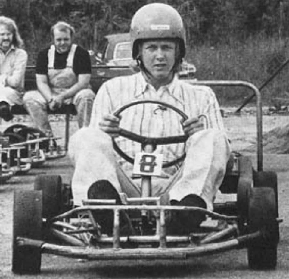 Ronnie Peterson in his kart.