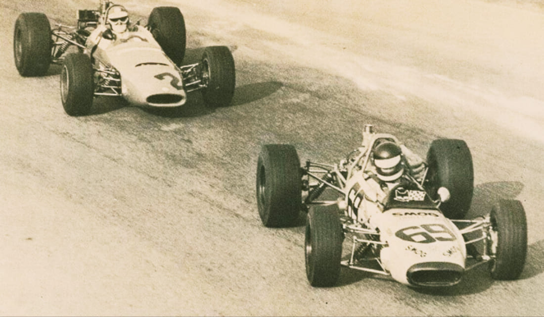 Ronnie Peterson and Vittorio Brambilla maybe at Monza in 1969.