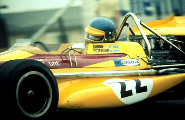 Ronnie on March 701, his first car in F1, in 1970.