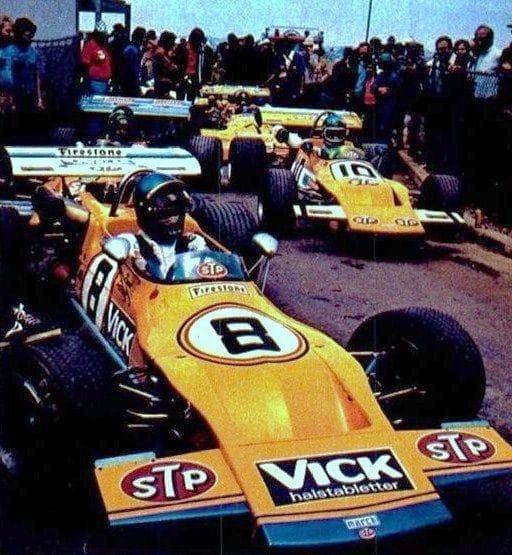 Ronnie Peterson, March 712M Formula 2, in Porto Alegre, Brazil, in 1971.
