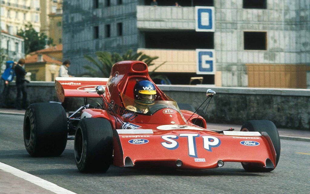 Ronnie Peterson, March 721X, at the 1972 Monaco Grand Prix.