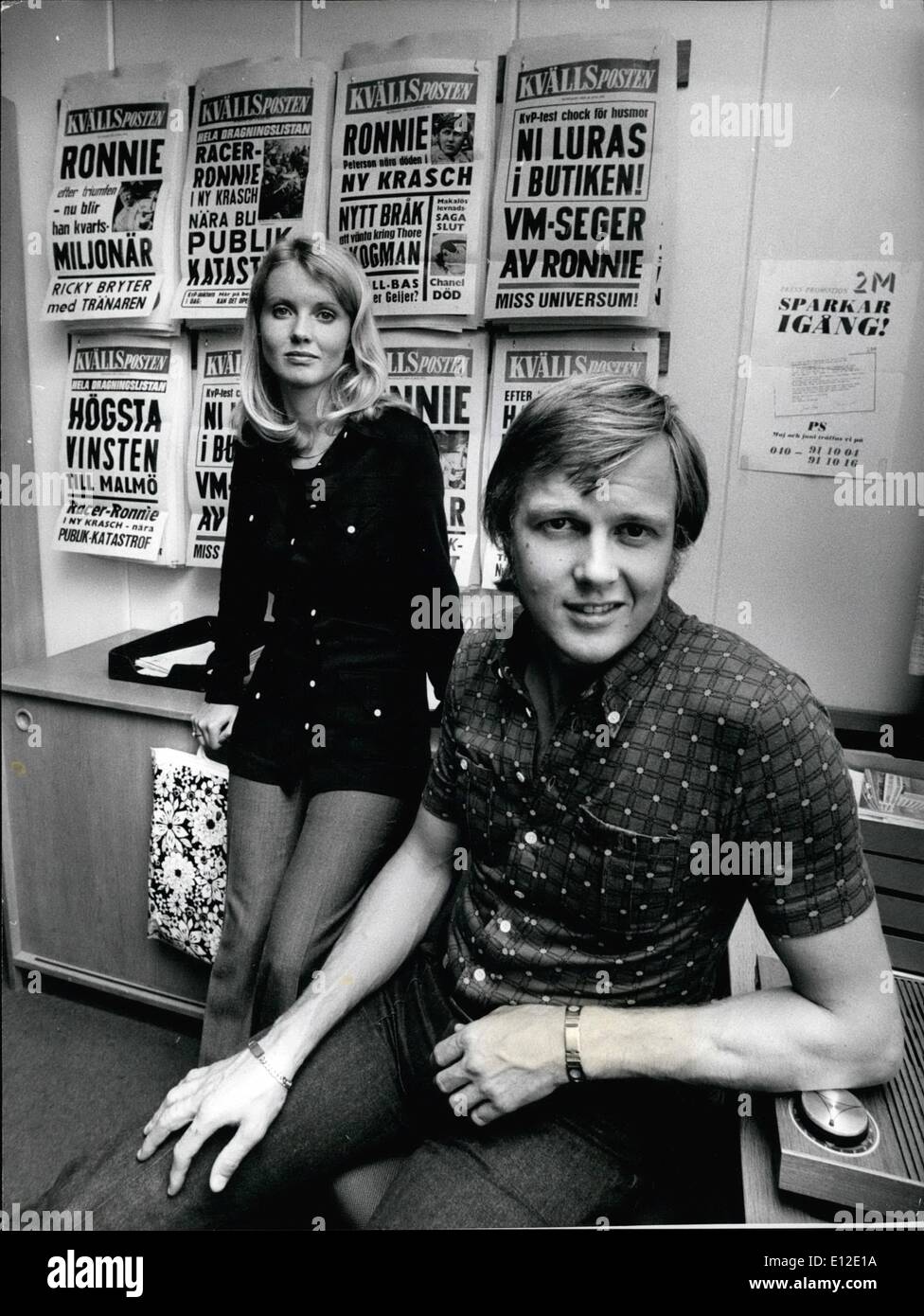 Ronnie and Barbro Peterson at Berlin on 15 December 1972. 