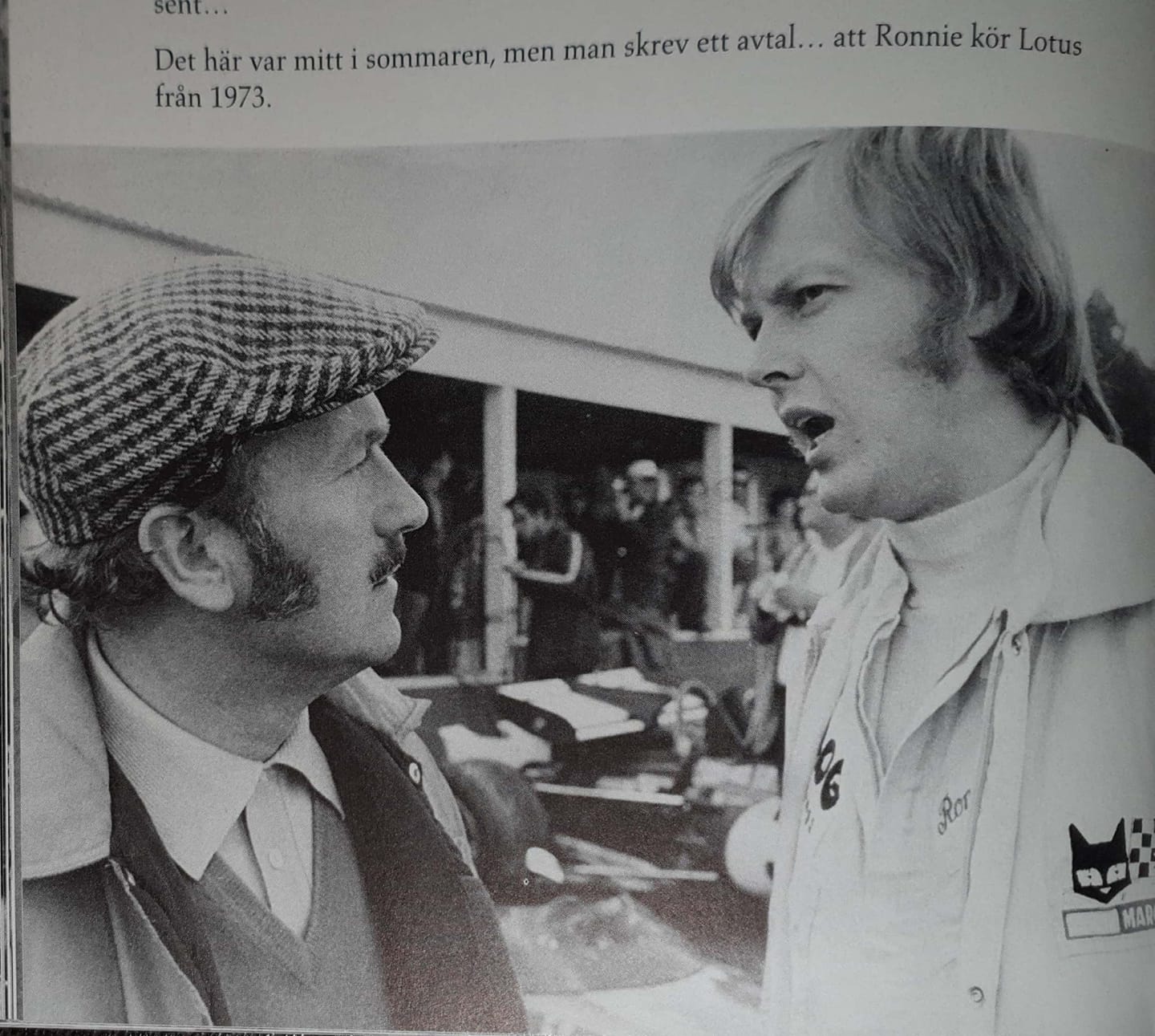 Ronnie Peterson and Colin Chapman in 1973.