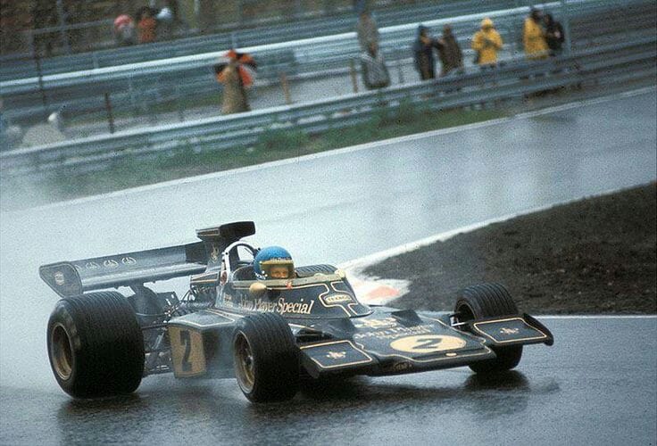 Ronnie Peterson, Lotus 72 Ford, at Zandvoort on 29 July 1973.