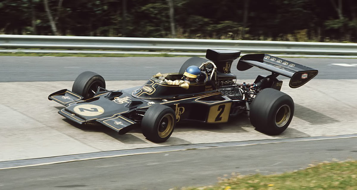 Ronnie Peterson, Lotus, at the German Grand Prix in Nurburgring on 5 August 1973.