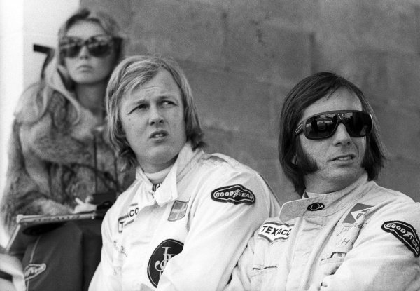 Barbro and Ronnie Peterson with Emerson Fittipaldi at the Canadian Grand Prix on 23 September 1973. 
