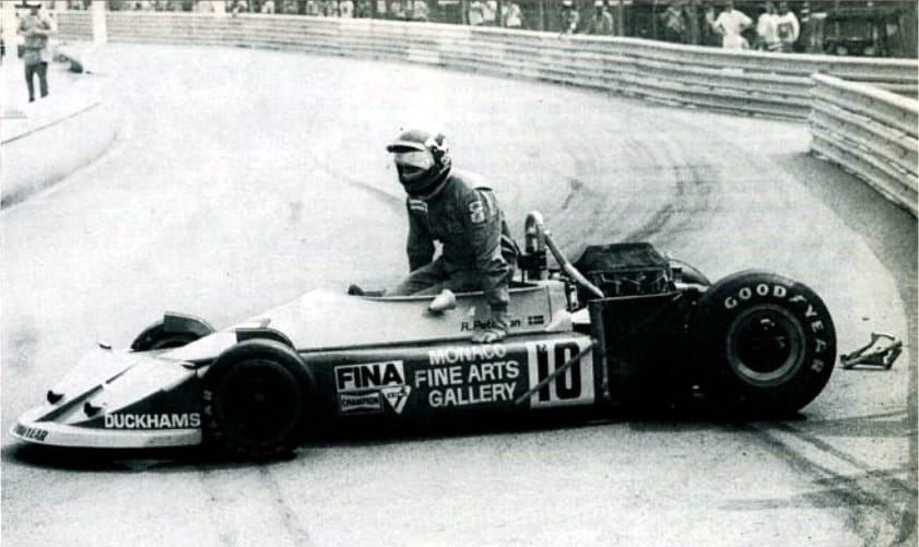 Ronnie Peterson’s crash at the Monaco Grand Prix on 30 May 1976.