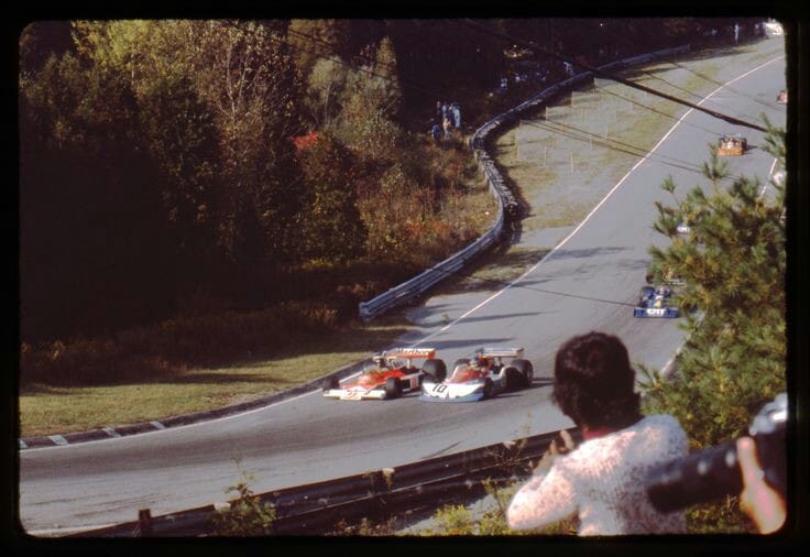 Ronnie Peterson, March 761, with James Hunt, McLaren, at Nurburgring on 01 August 1976.