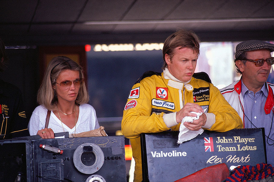 Ronnie and Barbro Peterson at the Spanish Grand Prix in Jarama, Spain, on 04 June 1978. 