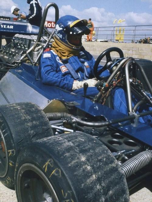 Ronnie Peterson in a racing car