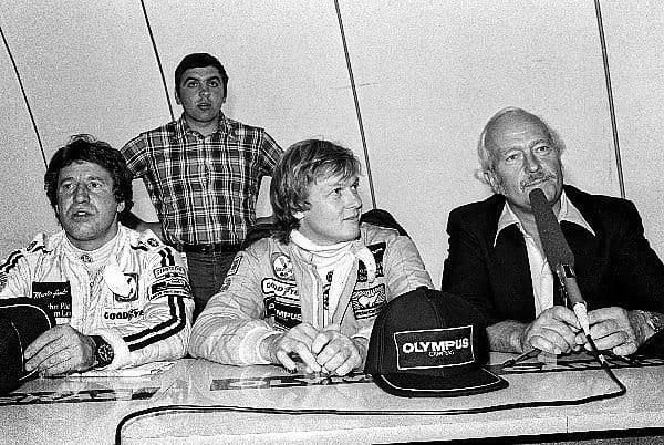 Interview for Ronnie Peterson, with Mario Andretti and Colin Chapman, after the victory in Austria in 1978.