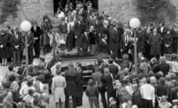 Ronnie Peterson’s funeral on 15 September 1978.