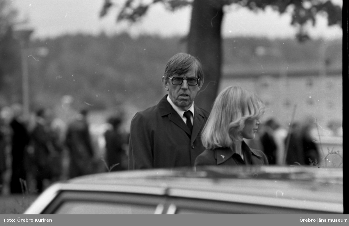 Ken Tyrrell at Ronnie Peterson’s funeral on 15 September 1978. 
