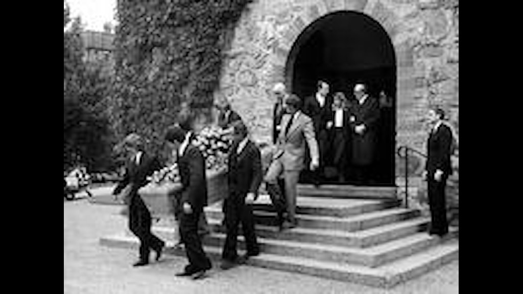 Ronnie Peterson’s funeral on 15 September 1978.