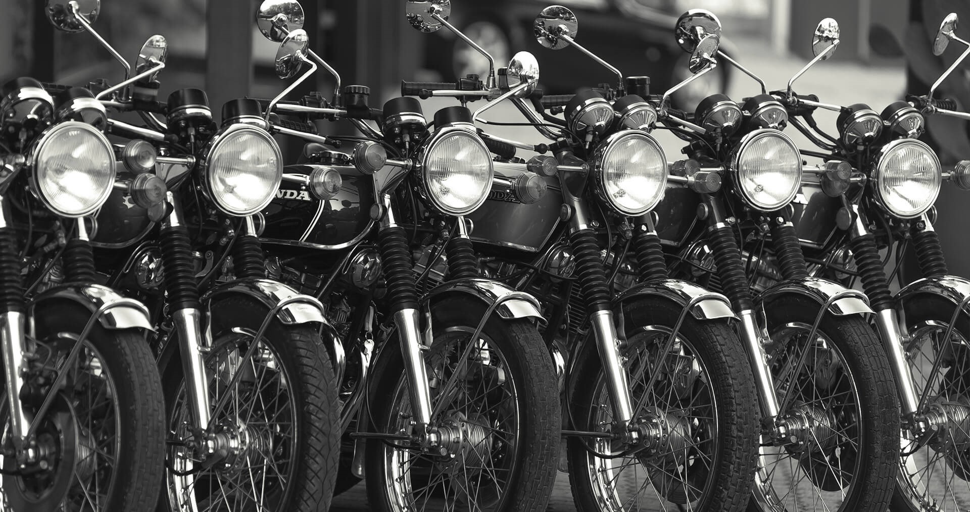 Vintage Honda motorcycles.