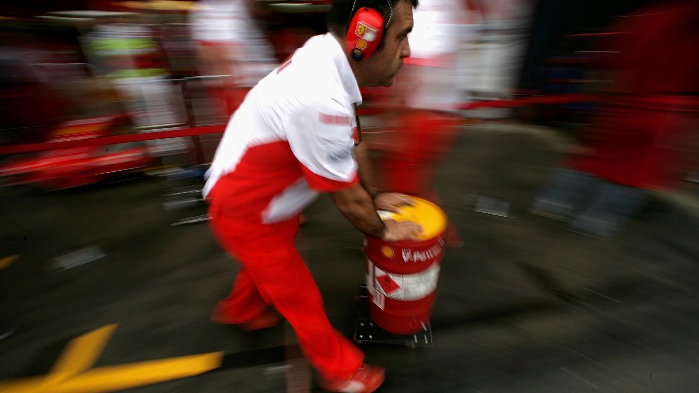 Ferrari F1 fuel barrel.