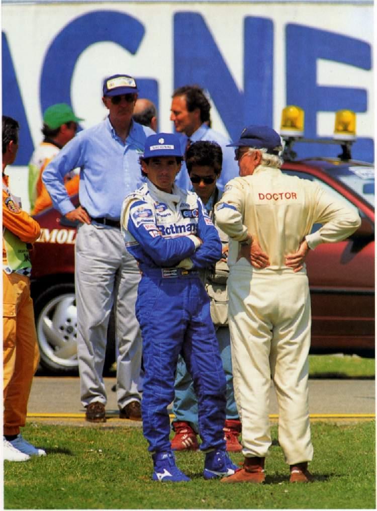 Sid Watkins and Ayrton Senna, Williams.