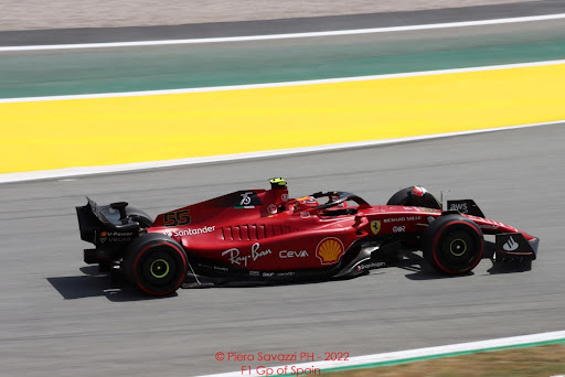 Carlos Sainz in Ferrari Formula 1 car