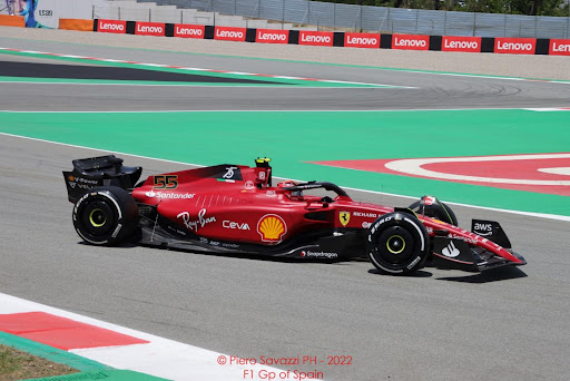 Carlos Sainz in Ferrari Formula 1 car