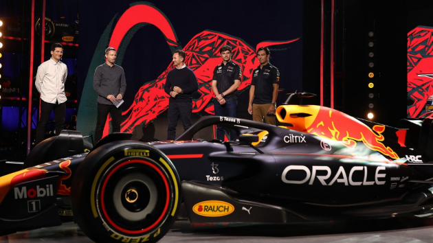 Max Verstappen, Sergio Perez and their Red Bull.