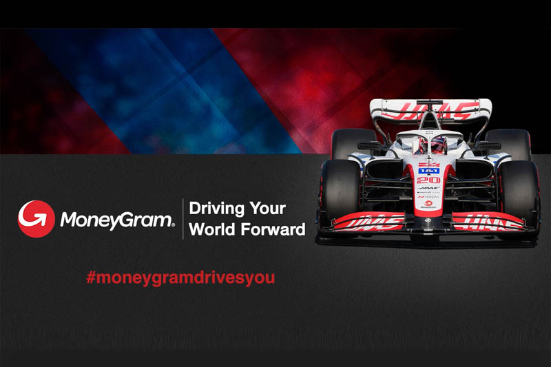 A Haas sponsored by MoneyGram.