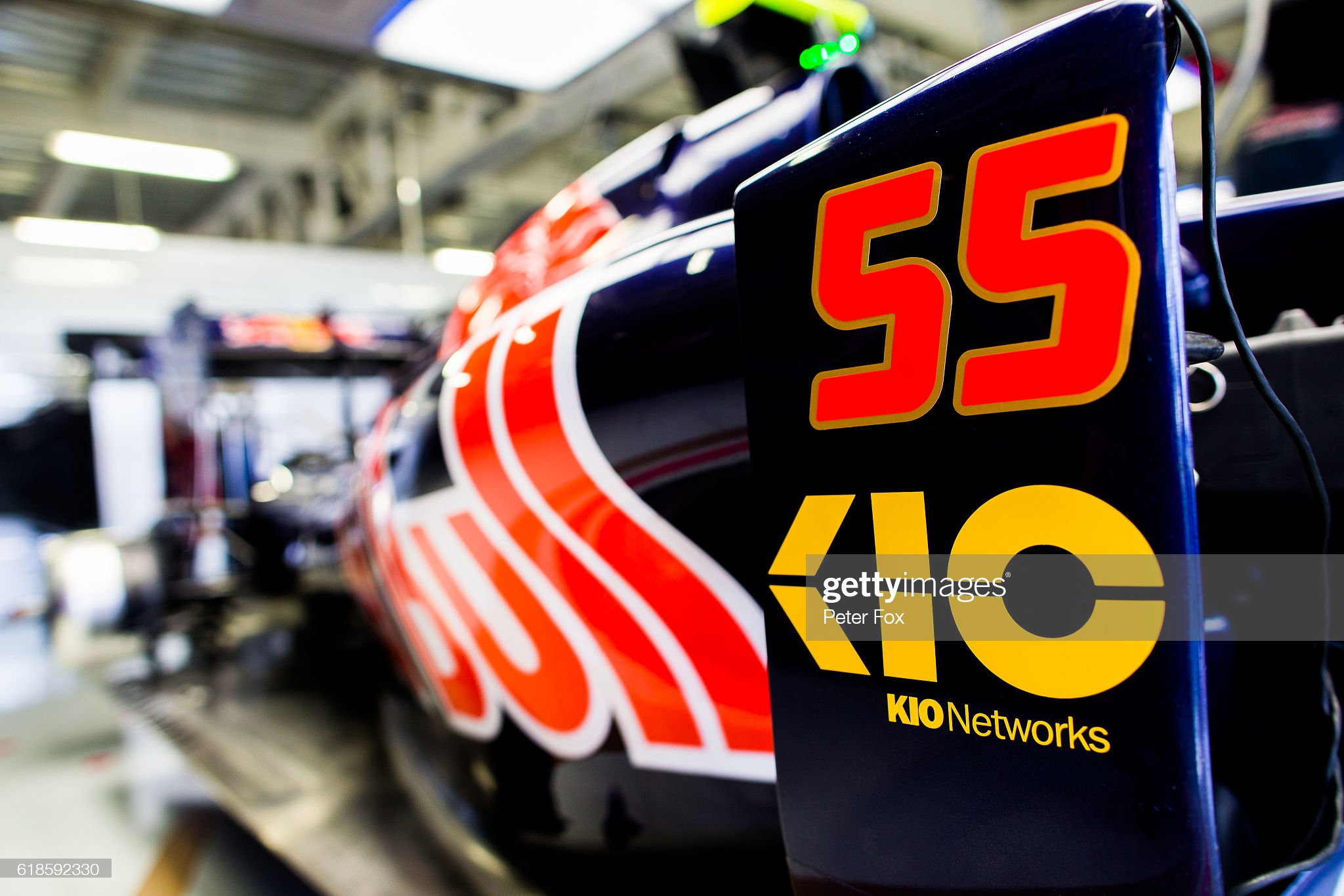 Scuderia Toro Rosso new sponsor Kio Networks during previews to the Formula One Grand Prix of Mexico at Autodromo Hermanos Rodriguez on October 27, 2016 in Mexico City. 
