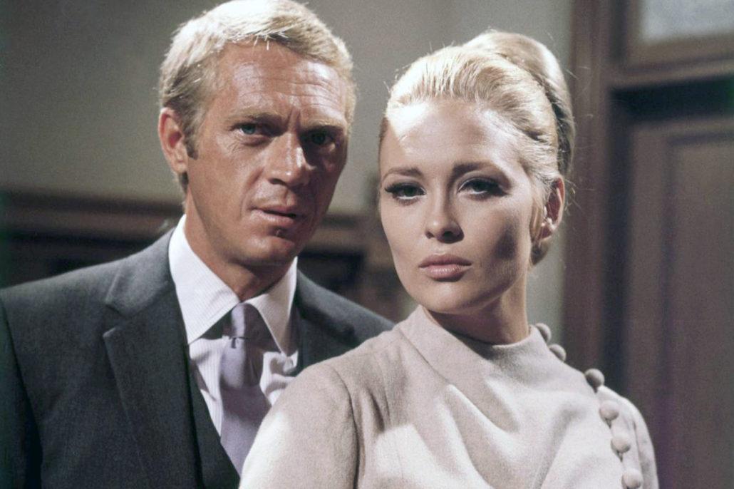  Faye Dunaway and Steve McQueen in The Thomas Crown Affair in 1968.