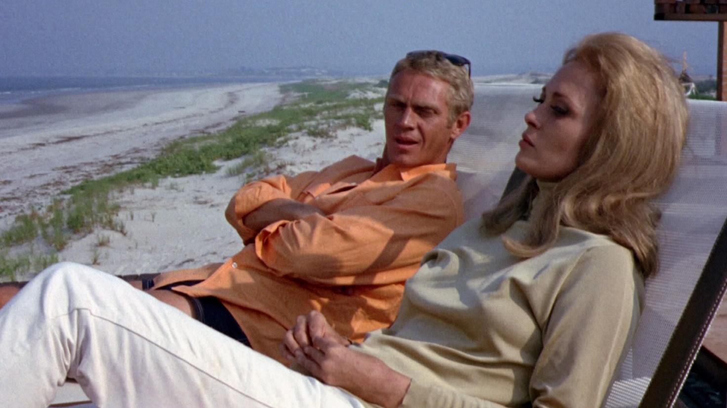 Faye Dunaway and Steve McQueen in The Thomas Crown Affair in 1968.
